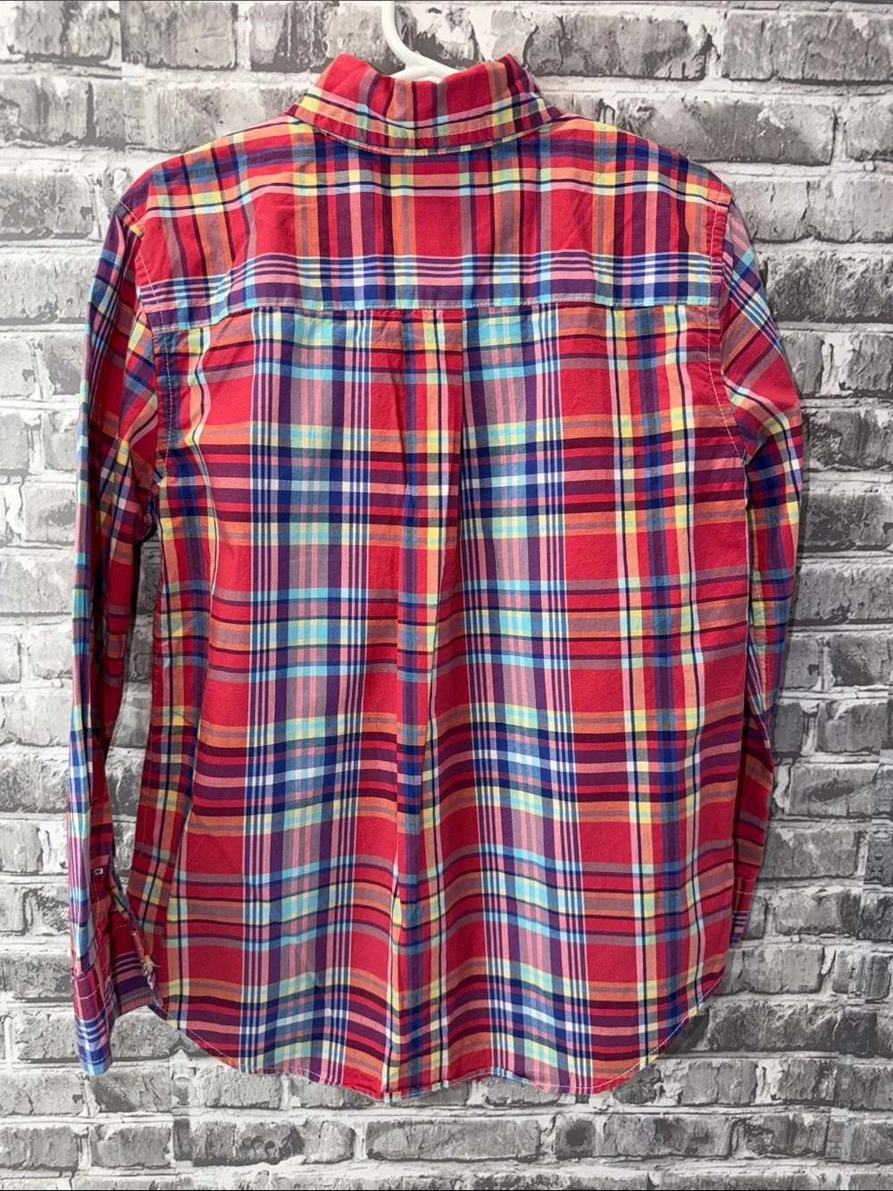 Ralph Lauren Red Multicolor Plaid Button-Down Shirt